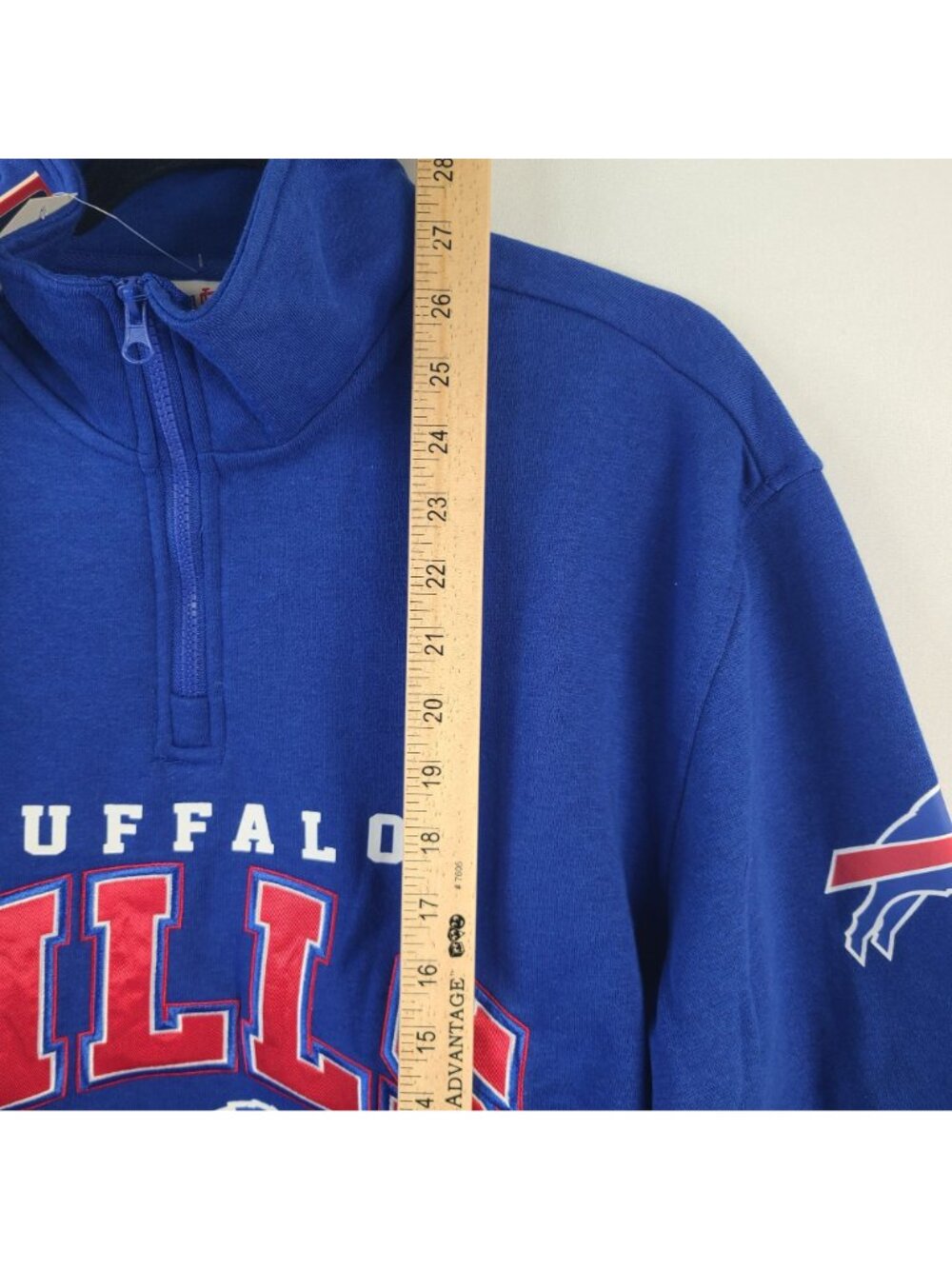 NEW Buffalo Bills Blue NFL Team Apparel Half-Zip Sweatshirt Sz M - Picture 7 of 8